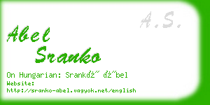 abel sranko business card